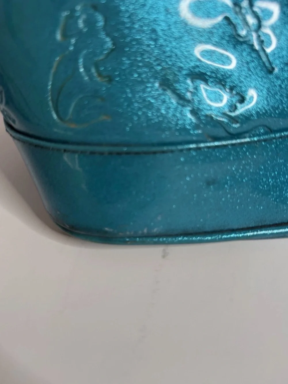 Vtg Loungefly The Little Mermaid Teal bag Used Disney Rare